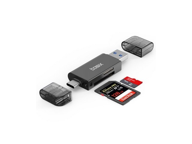 [멀티리더기 아이폰] 추천합니다 베이식스 USB 3.0 C타입 SD카드 리더기 메탈바디